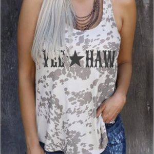 New - YEE*HAW.  Racerback Tank Top